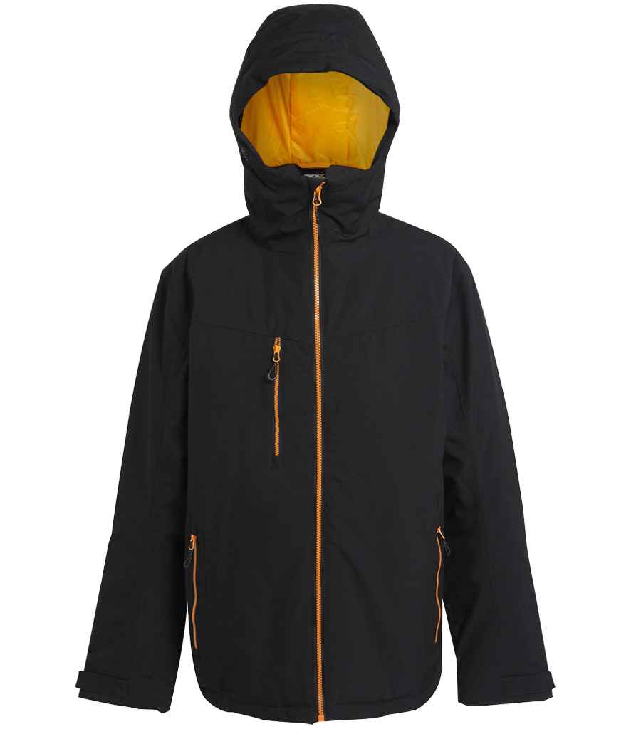 Regatta Navigate Waterproof Insulated Jacket - Black/Orange Pop